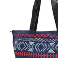 Marineblau - Back - FLOSO Damen Handtasche mit Tragegriffen, Azteken-Muster