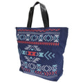 Marineblau - Front - FLOSO Damen Handtasche mit Tragegriffen, Azteken-Muster