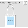 Schwarz - Side - Shugon Guildford Einkaufstasche aus Baumwolle, 15 Liter