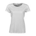 Weiß - Front - Tee Jay Damen Roll Ärmel Baumwolle T-Shirt