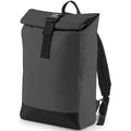 Schwarz reflektierend - Front - Bagbase Rucksack mit Roll-Top, reflektierend