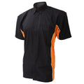Schwarz-Orange-Weiß - Front - Gamegear Sportsman Hemd für Männer, kurzarm