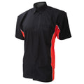 Schwarz-Rot-Weiß - Front - Gamegear Sportsman Hemd für Männer, kurzarm