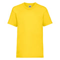 Gelb - Front - Fruit of the Loom Kinder Unisex T-Shirt, kurzärmlig (2 Stück-Packung)