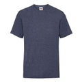 Vintage Navy meliert - Front - Fruit of the Loom Kinder Unisex T-Shirt, kurzärmlig (2 Stück-Packung)
