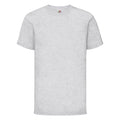 Grau meliert - Front - Fruit of the Loom Kinder Unisex T-Shirt, kurzärmlig (2 Stück-Packung)