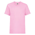 Rosa - Front - Fruit of the Loom Kinder Unisex T-Shirt, kurzärmlig (2 Stück-Packung)