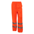 Orange - Front - Yoko Workwear Hi-Vis Polycotton Hose für Männer, Standard Beinlänge (2 Stück-Packung)
