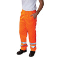 Orange - Back - Yoko Workwear Hi-Vis Polycotton Hose für Männer, Standard Beinlänge (2 Stück-Packung)