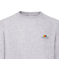 Grau meliert - Back - Fruit of the Loom - "Vintage Small Logo" Sweatshirt für Herren