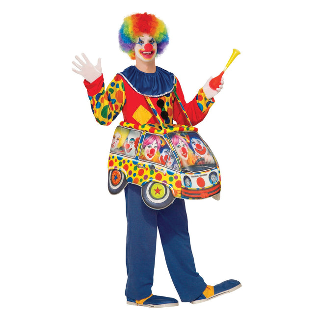 Bunt - Front - Bristol Novelty Unisex Clown-Kostüm mit Auto