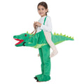 Grün - Front - Bristol Novelty Kinder Krokodil-Kostüm