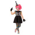 Schwarz - Front - Bristol Novelty - "Quarter Sawn Clown Girl" Kostüm für Kinder