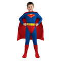 Blau-Rot - Front - Superman - "Justice League" Kostüm - Kinder