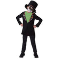 Schwarz-Grün - Front - Bristol Novelty - Kostüm Tag der Toten - Jungen