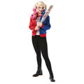 Rot-Blau - Front - Harley Quinn - "Property Of The Joker" Kostüm für Kinder