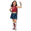 Rot-Blau - Front - Wonder Woman - "Deluxe" Kostüm - Mädchen