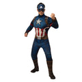 Blau - Front - Captain America - "Deluxe" Kostüm - Herren