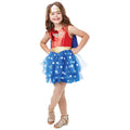 Blau-Rot-Gold - Front - Wonder Woman - "Premium" Kostüm - Mädchen