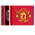 Rot - Back - Manchester United FC Wordmark Streifen Flagge