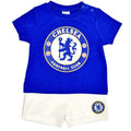 Blau - Front - Chelsea FC Baby Sommer Pyjama