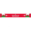 Rot-Weiß-Grün - Front - Wales - "World Cup 2022" Strickschal Jerseyware