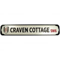Silber-Schwarz - Front - Fulham FC - Tafel "Craven Cottage", Metall, Wappen