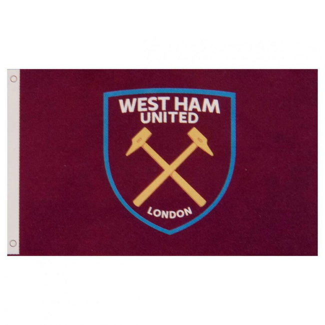 Bordeaux-Blau - Back - West Ham FC offizielle Fußball Bullseye Flagge
