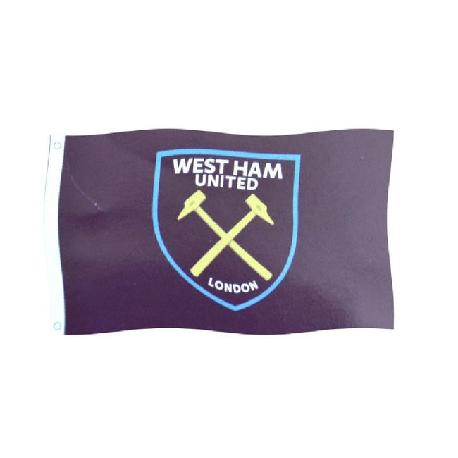 Bordeaux-Blau - Front - West Ham FC offizielle Fußball Bullseye Flagge
