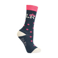Marineblau-Pink - Close up - Little Rider - "Sasha" Socken für Mädchen (3er-Pack)