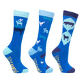 Kobaltblau-Marineblau - Front - Little Knight - "Farm Collection" Socken für Kinder (3er-Pack)