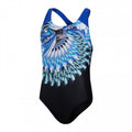 Schwarz-Blau - Front - Speedo - Badeanzug Spritzschutz  für Mädchen - Kostüm