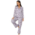 Violett - Front - Debenhams - Schlafanzug mit langer Hose für Damen
