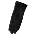 Schwarz - Front - Eastern Counties Leather Damen Raff-Schleife Handschuhe