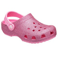 Helles Pink - Front - Crocs - Kinder Clogs "Classic", Glitzer