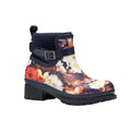 Marineblau - Front - Muck Boots - Damen Stiefeletten "Liberty", Blumenmuster, Gummi