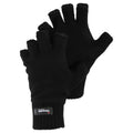 Schwarz - Front - Herren Winter Thinsulate Heatguard Handschuhe, fingerlos