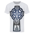 Weiß - Front - Unorthodox Collective Herren T-Shirt mit keltischem Kreuz