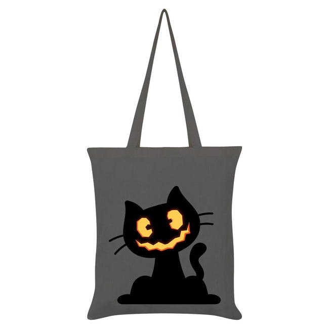 Grau - Front - Grindstore Tragetasche mit Halloween-Katze