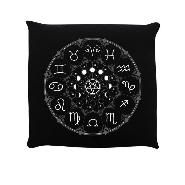 Schwarz - Front - Grindstore Kissen mit Sternzeichen-Pentagramm