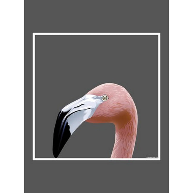 Grau - Side - Inquisitive Creatures Tragetasche mit Flamingo-Motiv