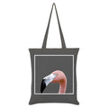Grau - Front - Inquisitive Creatures Tragetasche mit Flamingo-Motiv