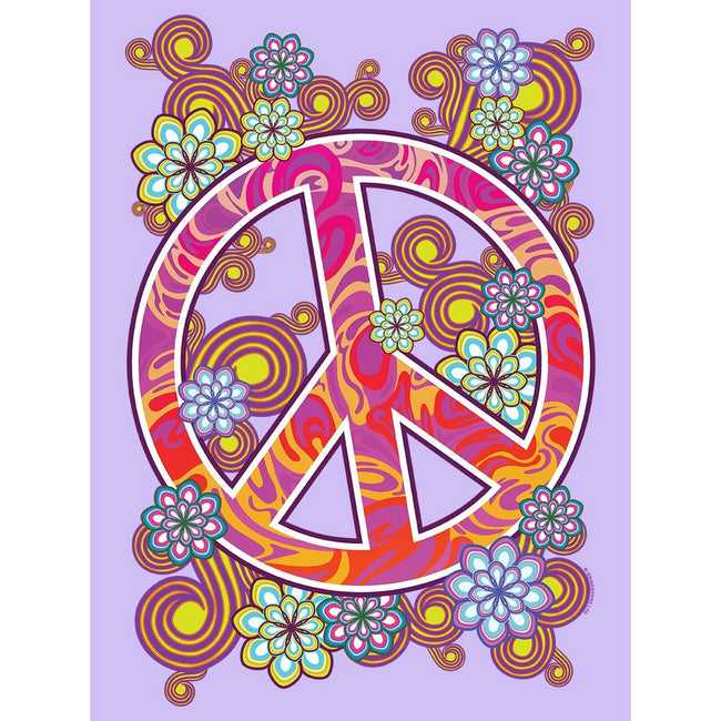 Lila - Side - Grindstore Tragetasche mit Peace-Motiv in psychedelischen Farben