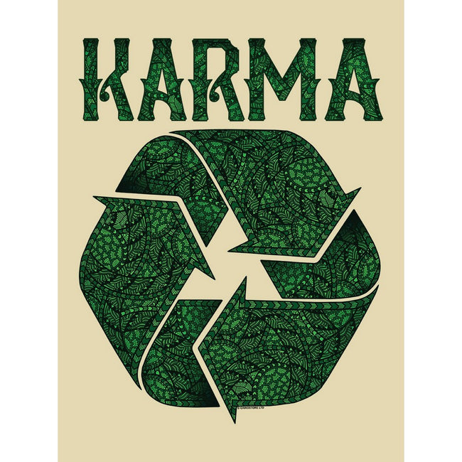 Creme - Side - Grindstore Tragetasche Karma mit Recycling-Zeichen
