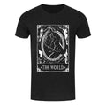 Schwarz meliert - Front - Deadly Tarot Herren T-Shirt The World