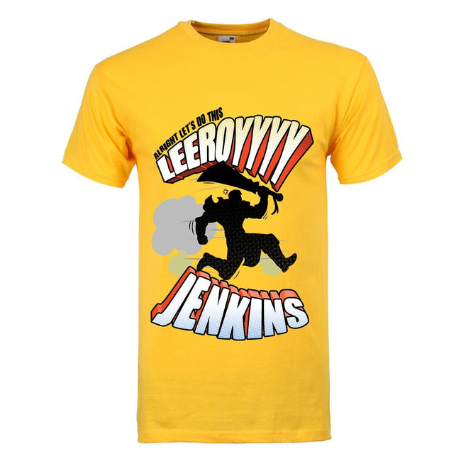 Gelb - Front - Grindstore Herren Alright Let Do This Leeroy Jenkins T-Shirt