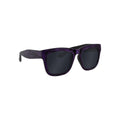 Violett - Front - Grindstore Sonnenbrille mit Rauchglaslinsen, Holzoptik