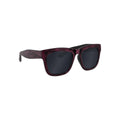 Rot - Front - Grindstore Sonnenbrille mit Rauchglaslinsen, Holzoptik
