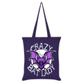 Violett - Front - Grindstore - Tragetasche "Crazy Bat Lady"