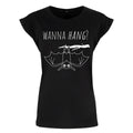 Schwarz - Front - Grindstore - "Cute Bat Wanna Hang" T-Shirt für Damen